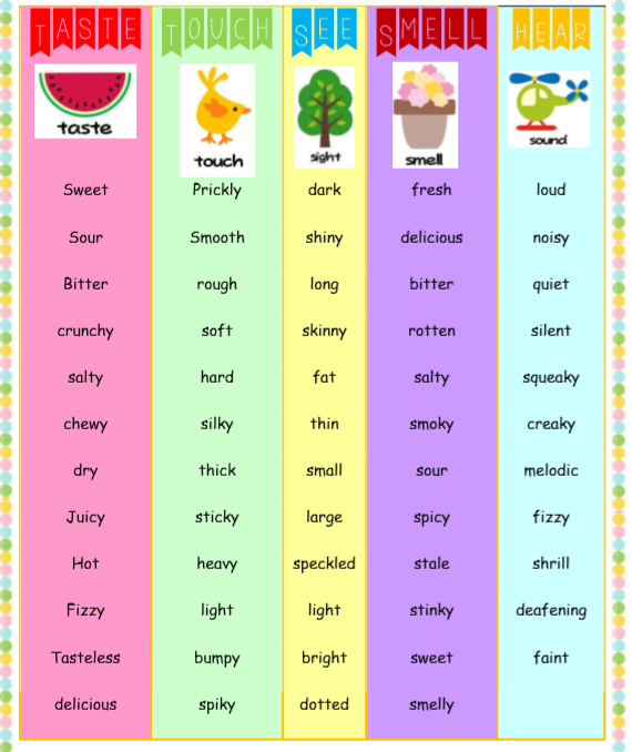 examples of adjectives for kids