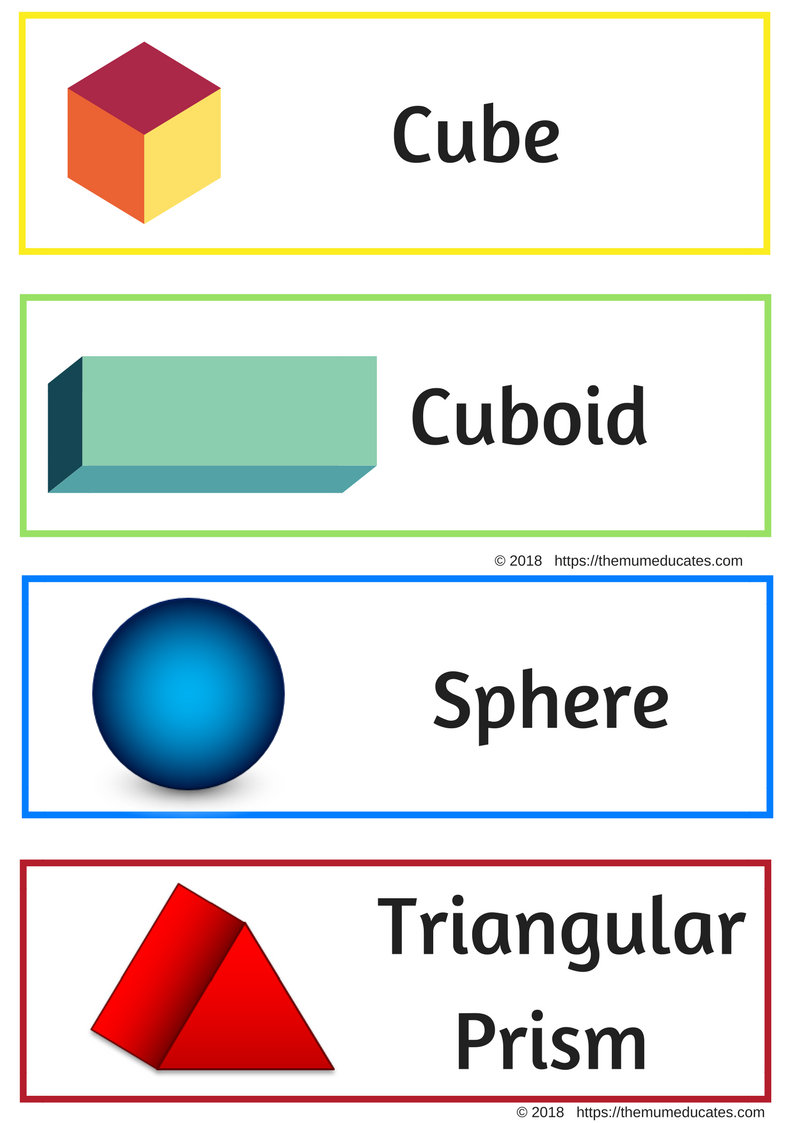 3d Shapes Printable Pdf