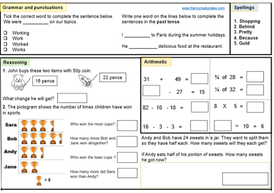 FREE KS1 SATS Worksheets and Practice Papers - The Mum Educates