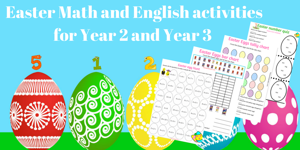 easter math and english activities to do with year 2 and