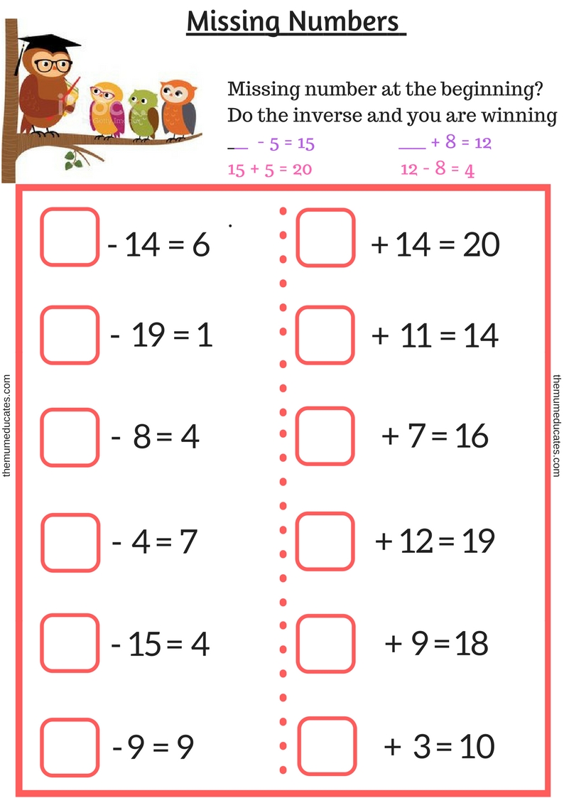 How To Solve Missing Numbers Problem In Year 2 The Mum Educates