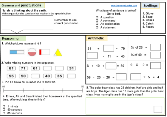 FREE KS1 SATS Worksheets and Practice Papers - The Mum Educates