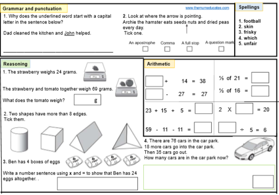 ks1 sats homework