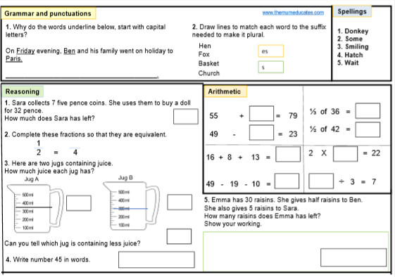 FREE KS1 SATS Worksheets and Practice Papers - The Mum Educates