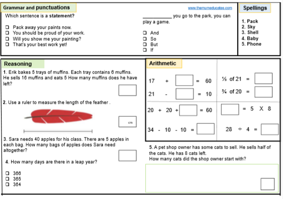 ks1 sats homework