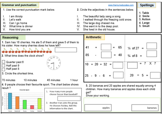 ks1 sats homework