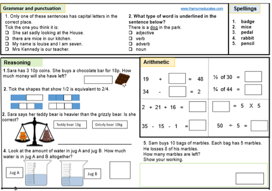 ks1 sats homework