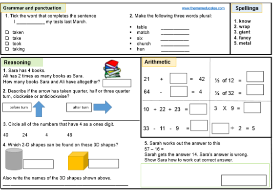 FREE KS1 SATS Worksheets and Practice Papers - The Mum Educates