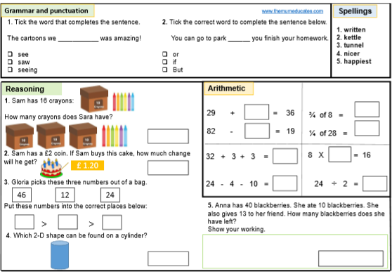 ks1 sats homework