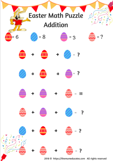 Fun Easter Math Puzzles for KS1 Children. - The Mum Educates