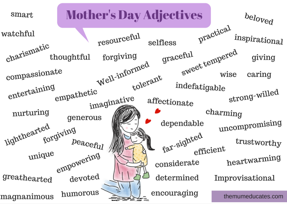 moms who think adjectives