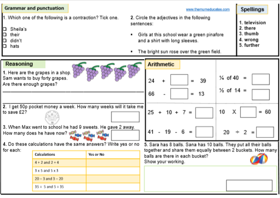 ks1 sats homework