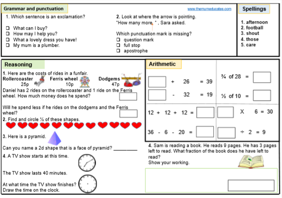 ks1 sats homework