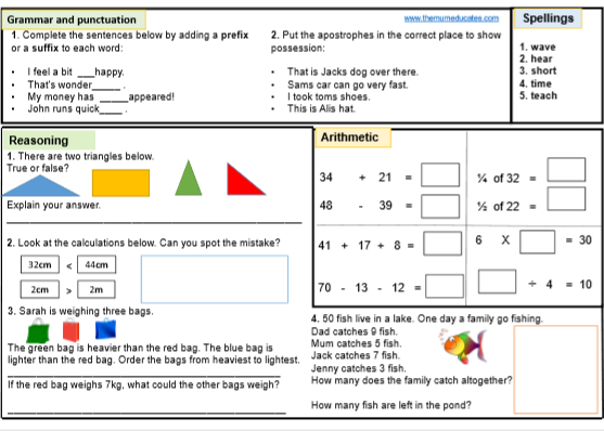 ks1 sats homework