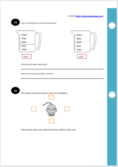 ks1 sats problem solving questions