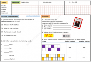 Year 3 Free worksheets 