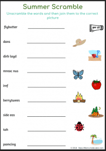 summer spelling missing letters worksheet 1 the mum educates