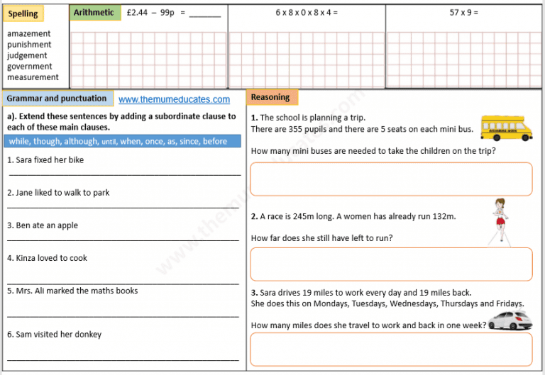 Year 3 FREE worksheets - The Mum Educates