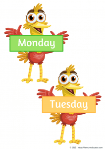 Days Of The Week Flashcards Poster And Activities The Mum Educates