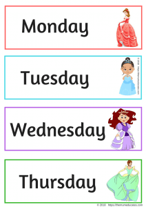 Days of the week flashcards poster and activities The Mum Educates