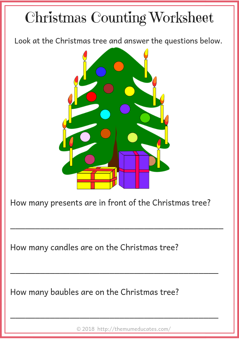 Year 1 Christmas themed Maths Worksheets The Mum Educates