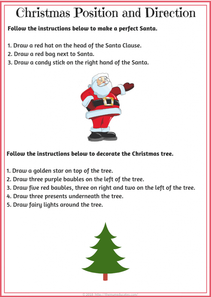 christmas homework year 2