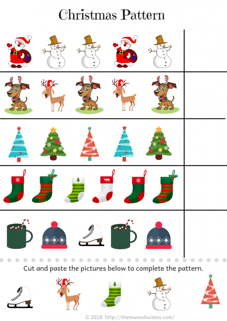 Christmas Maths Worksheet Year 1