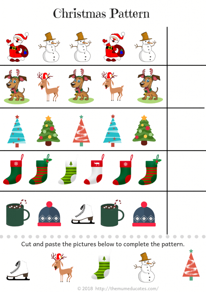 year 1 christmas homework