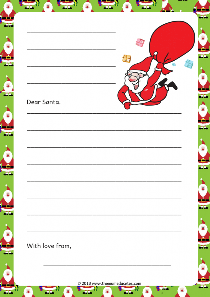 7 Free Printable Letters to Santa The Mum Educates