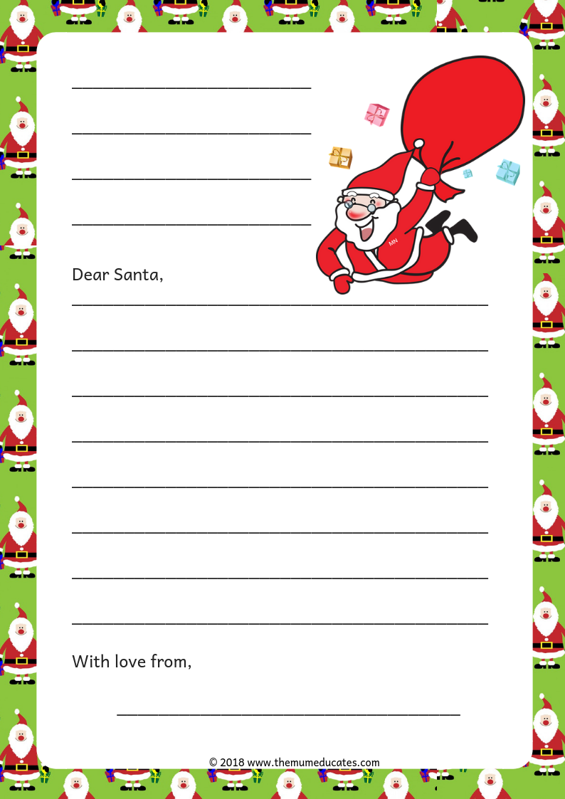 7 Free Printable Letters to Santa - The Mum Educates