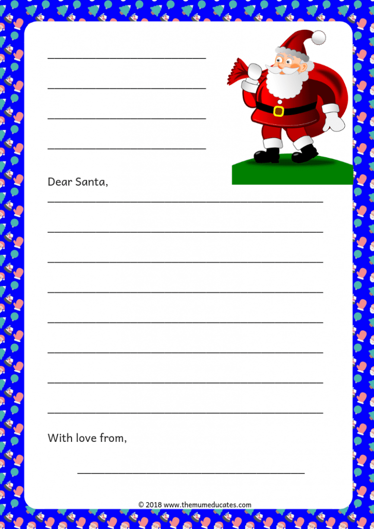 7 Free Printable Letters to Santa - The Mum Educates