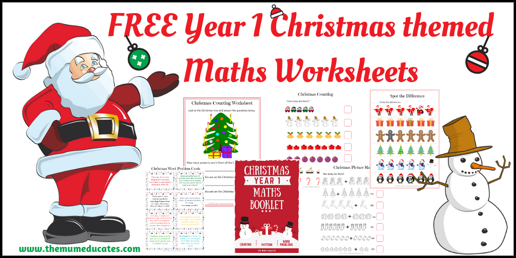 year 1 christmas themed maths worksheets  the mum educates