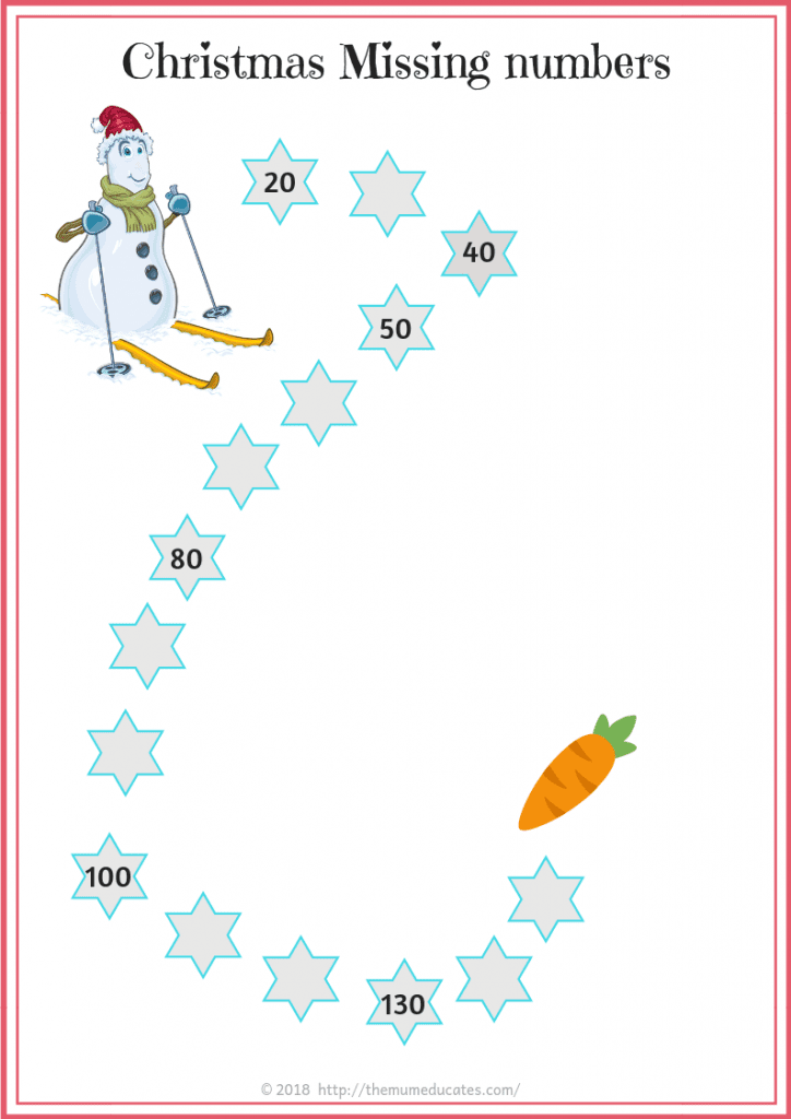 christmas homework year 2