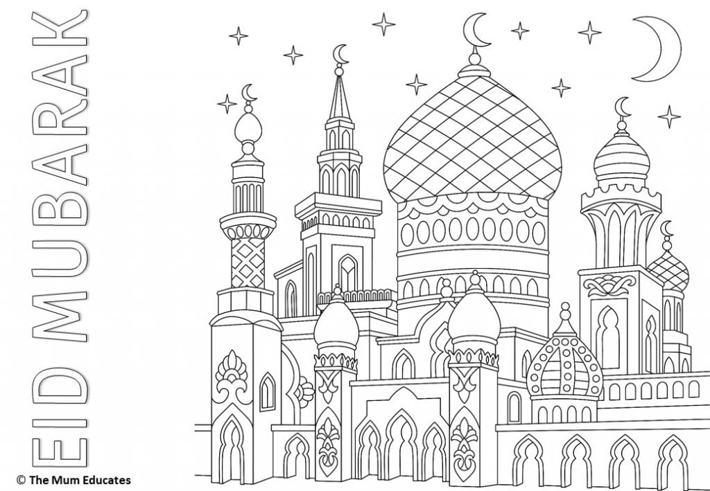 Eid Colouring page