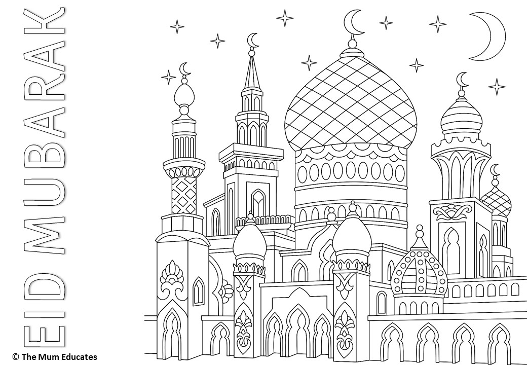 Free Eid Colouring Sheets EidulFitr The Mum Educates