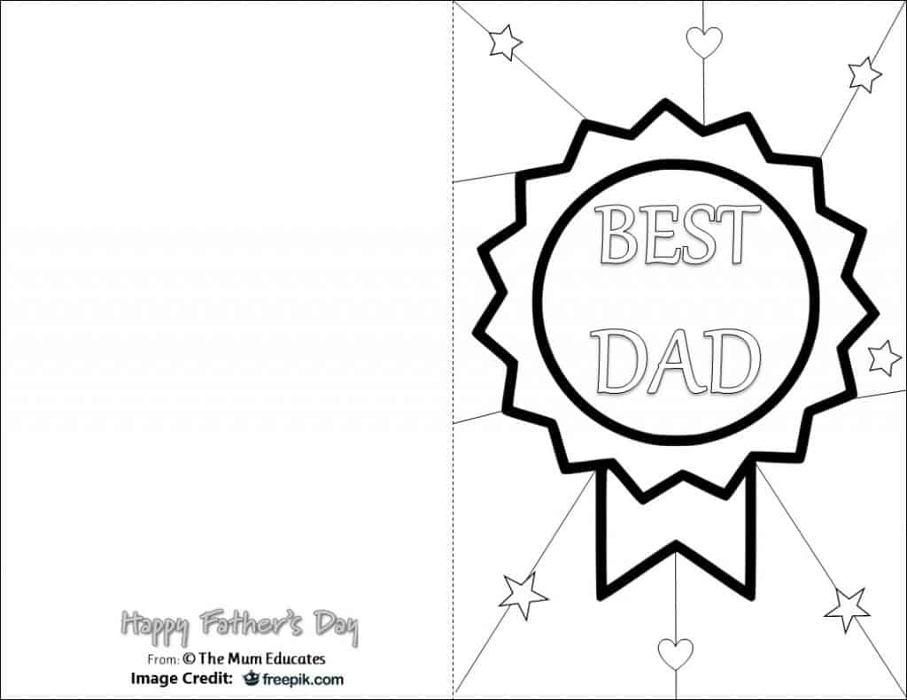 10 Free Father S Day Cards Fun Colouring Cards The Mum Educates