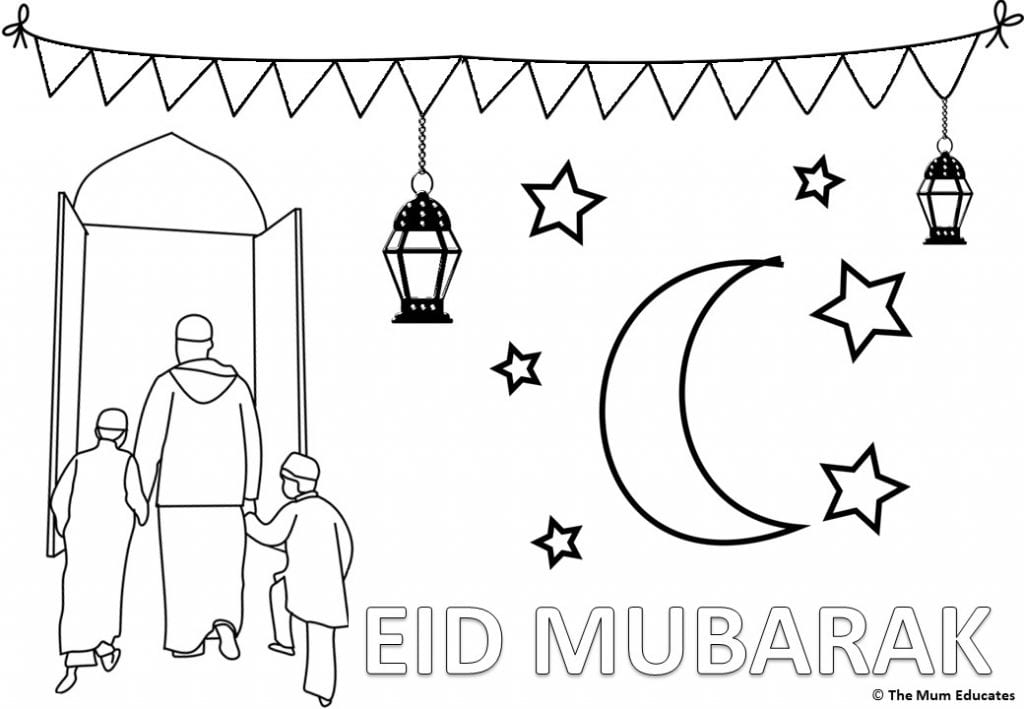 Free Eid Colouring Sheets Eid Ul Fitr The Mum Educates