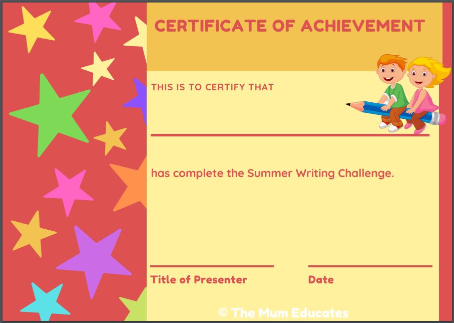 Summer Writing Challenge