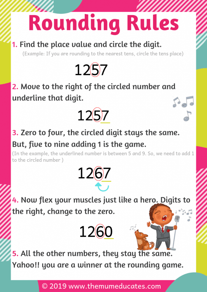 Rounding Too The Fives Numbers Worksheet