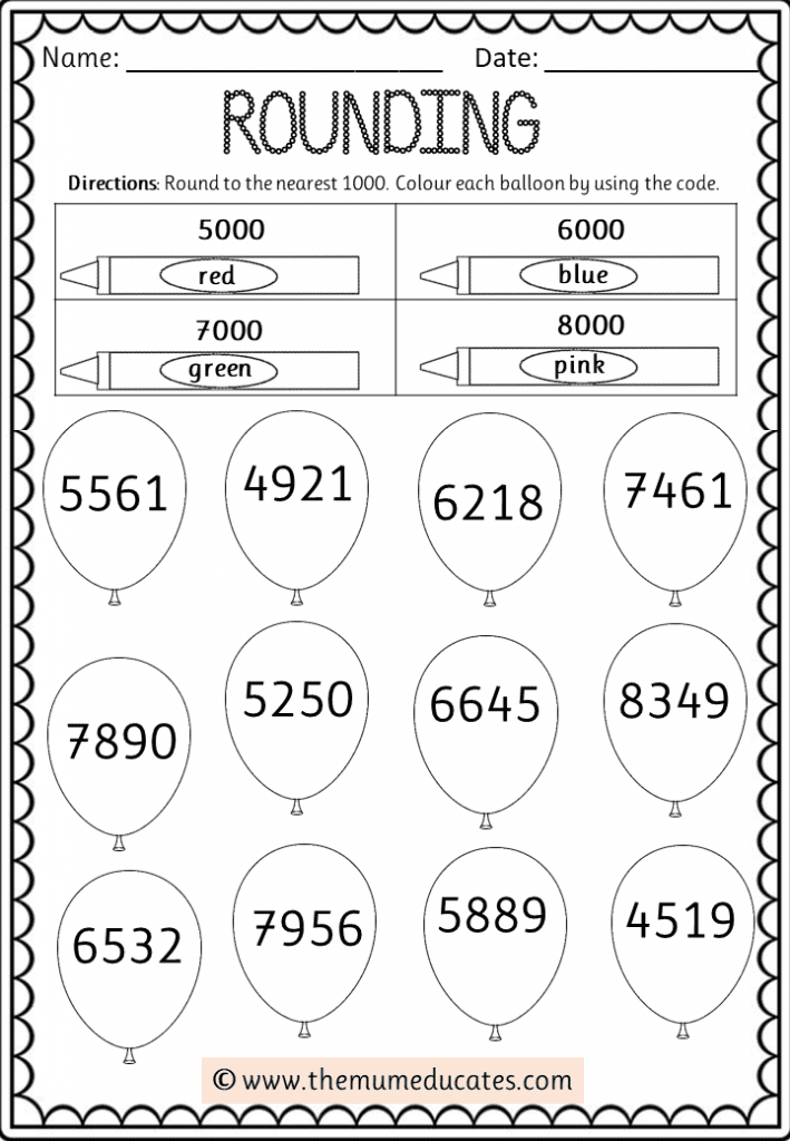 Rounding Numbers Worksheets For Grade 2