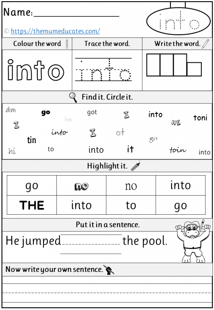 Phase 2 tricky words