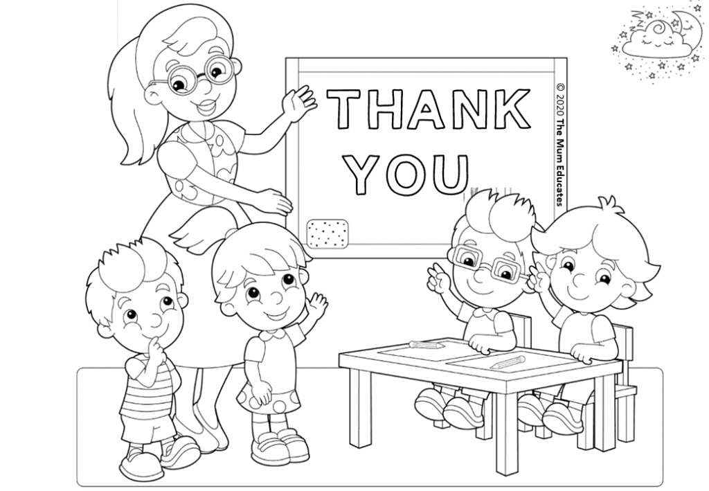 thank you teacher coloring pages