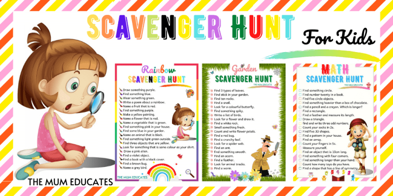Free Printable Scavenger Hunt for Kids - Ideas - The Mum Educates