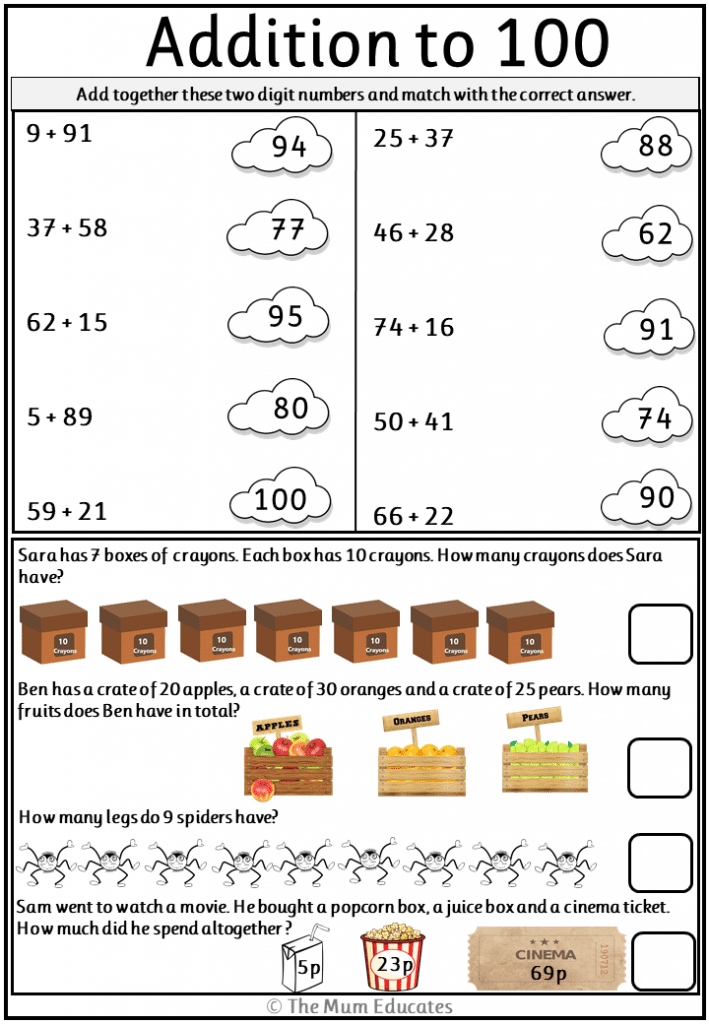 free addition worksheets year 1 the mum educates