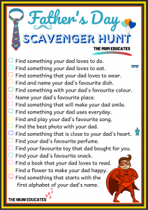 Free Printable Scavenger Hunt for Kids - Ideas - The Mum Educates