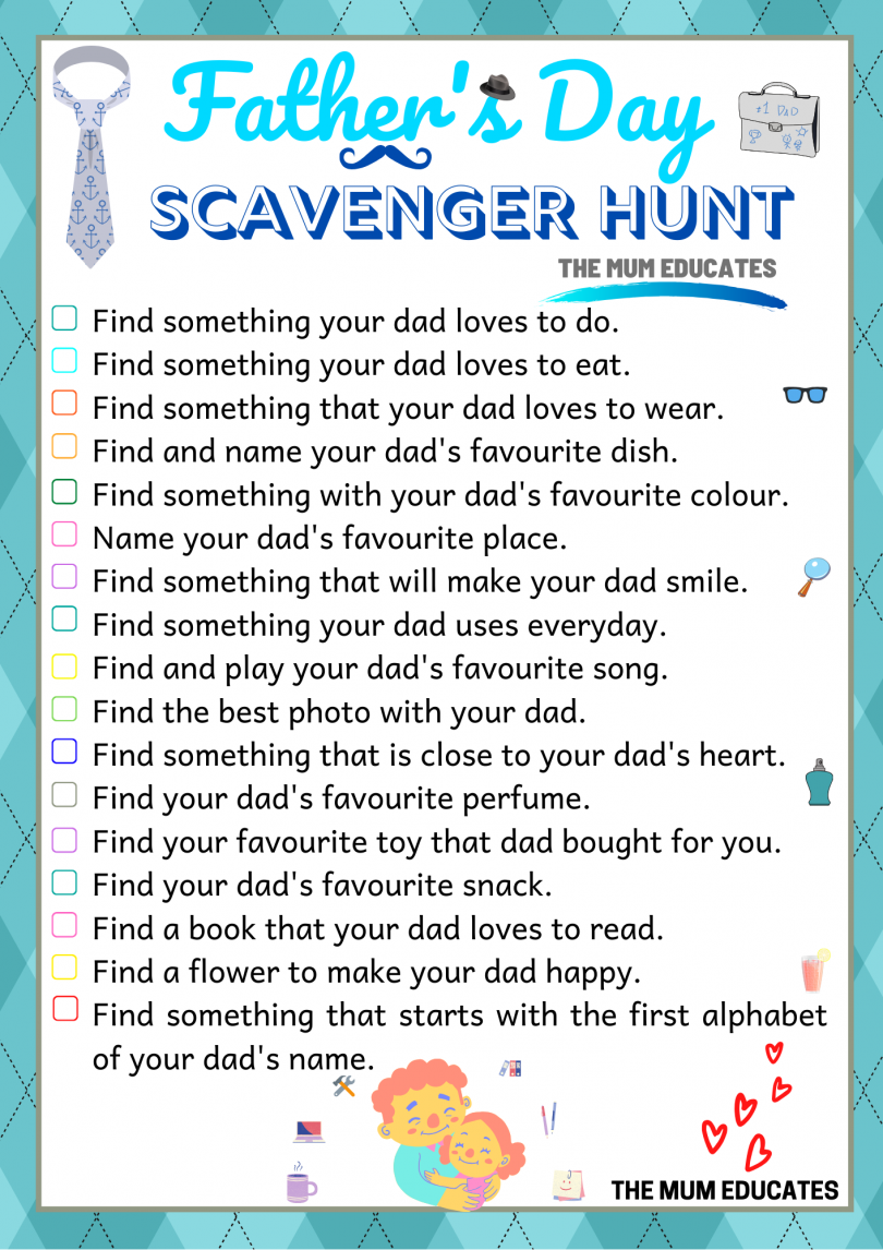 Free Printable Scavenger Hunt for Kids - Ideas - The Mum Educates