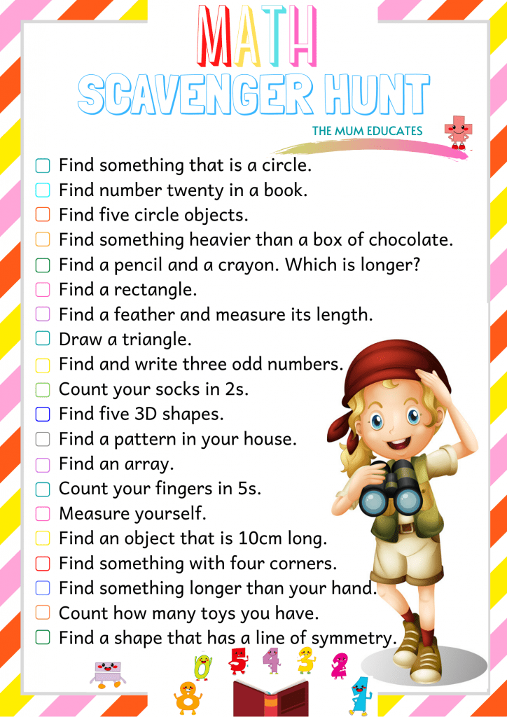 Rainbow Color Scavenger Hunt For Preschoolers The Many Color 