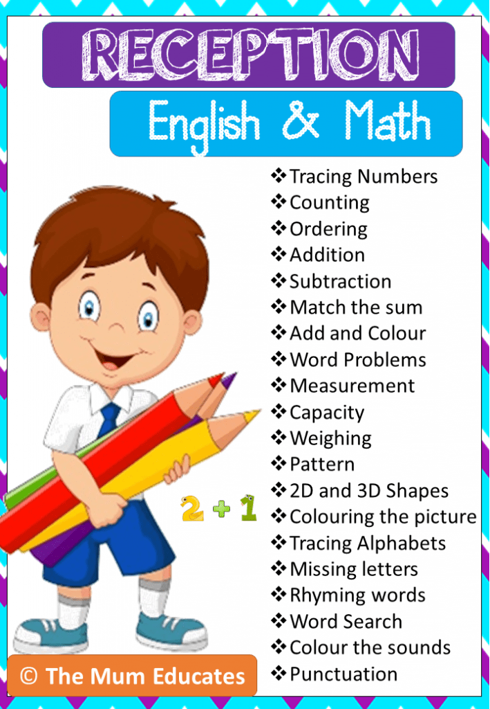Reception Workbook Math And English Age 5 6 The Mum Educates
