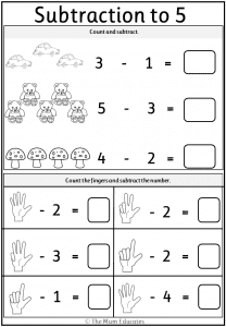 Free Subtraction Worksheets - Year 1 - Year 2 - The Mum Educates