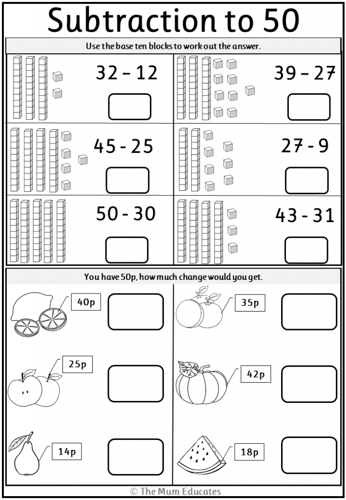 free subtraction worksheets year 1 year 2 the mum educates